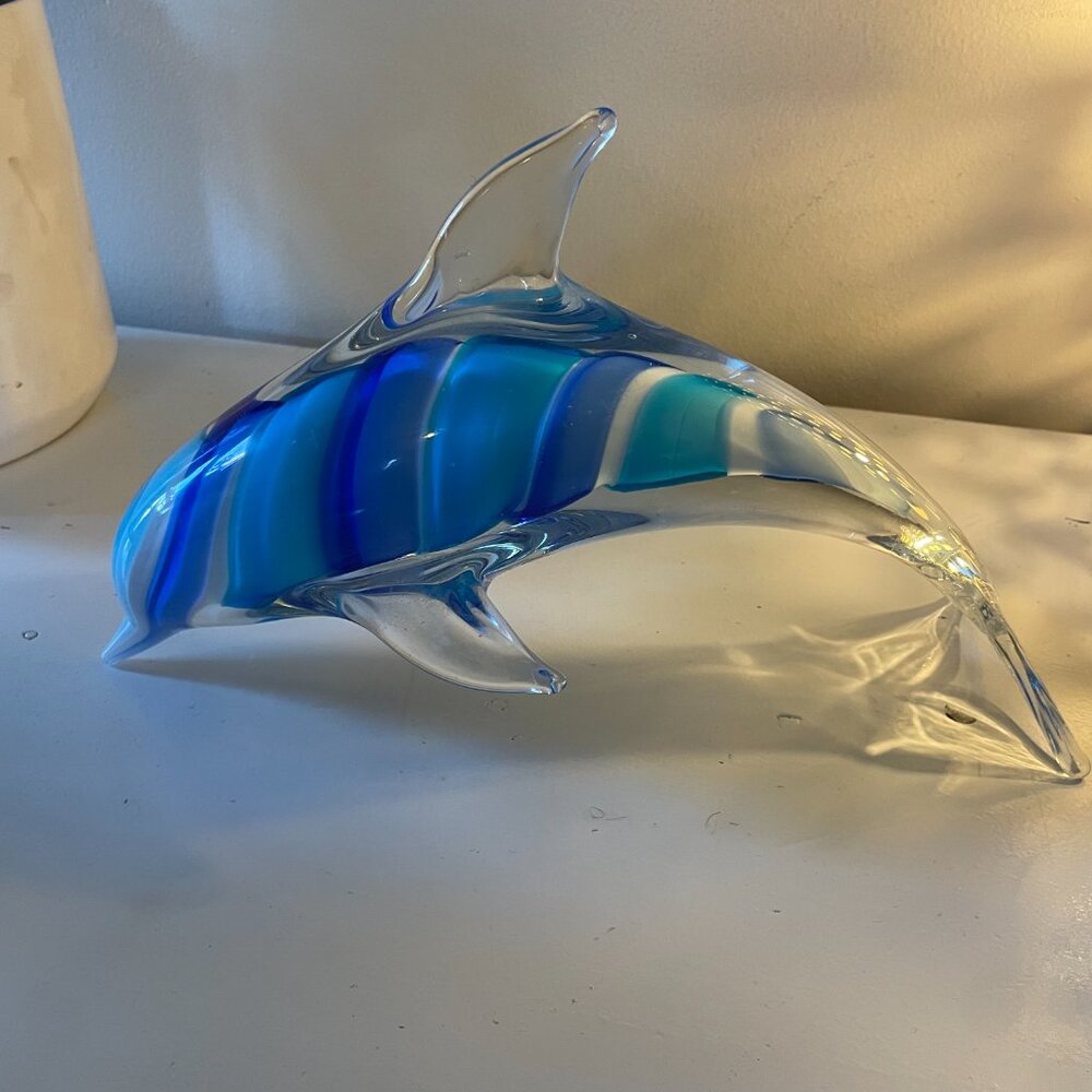 Glass Dolphin Paperweight - Picture 3 of 5